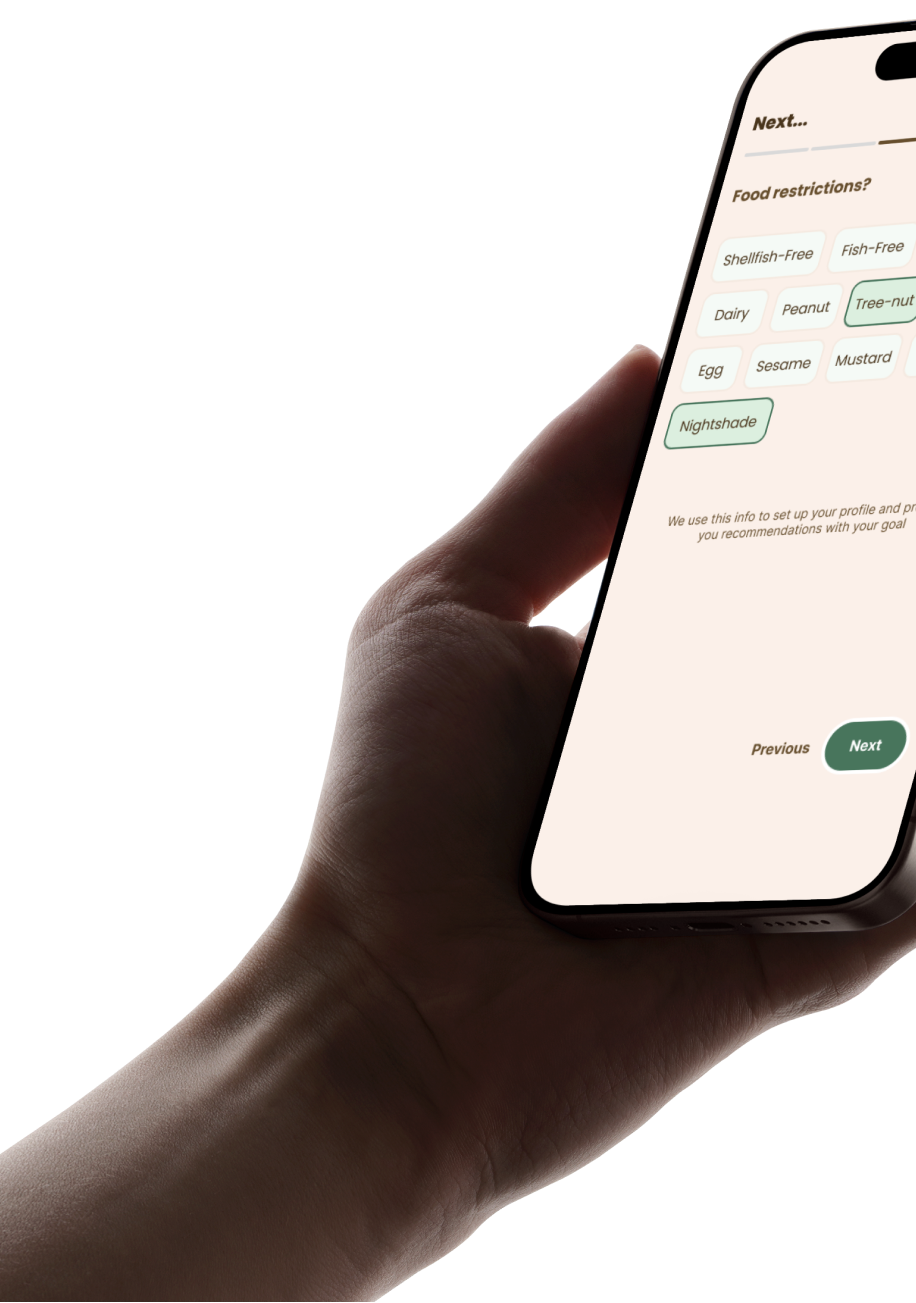 Sizzle App Screens